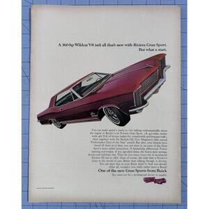 Vintage 1965 Buick Riviera Gran Sport Print Ad
